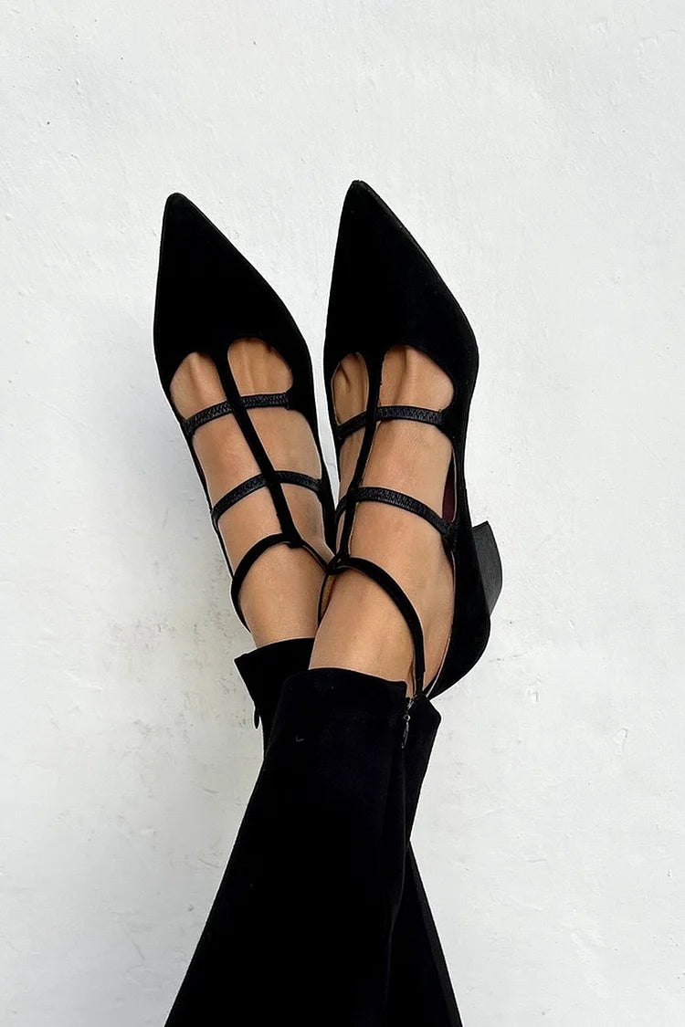 Ariana | Strappy Pointed Flats