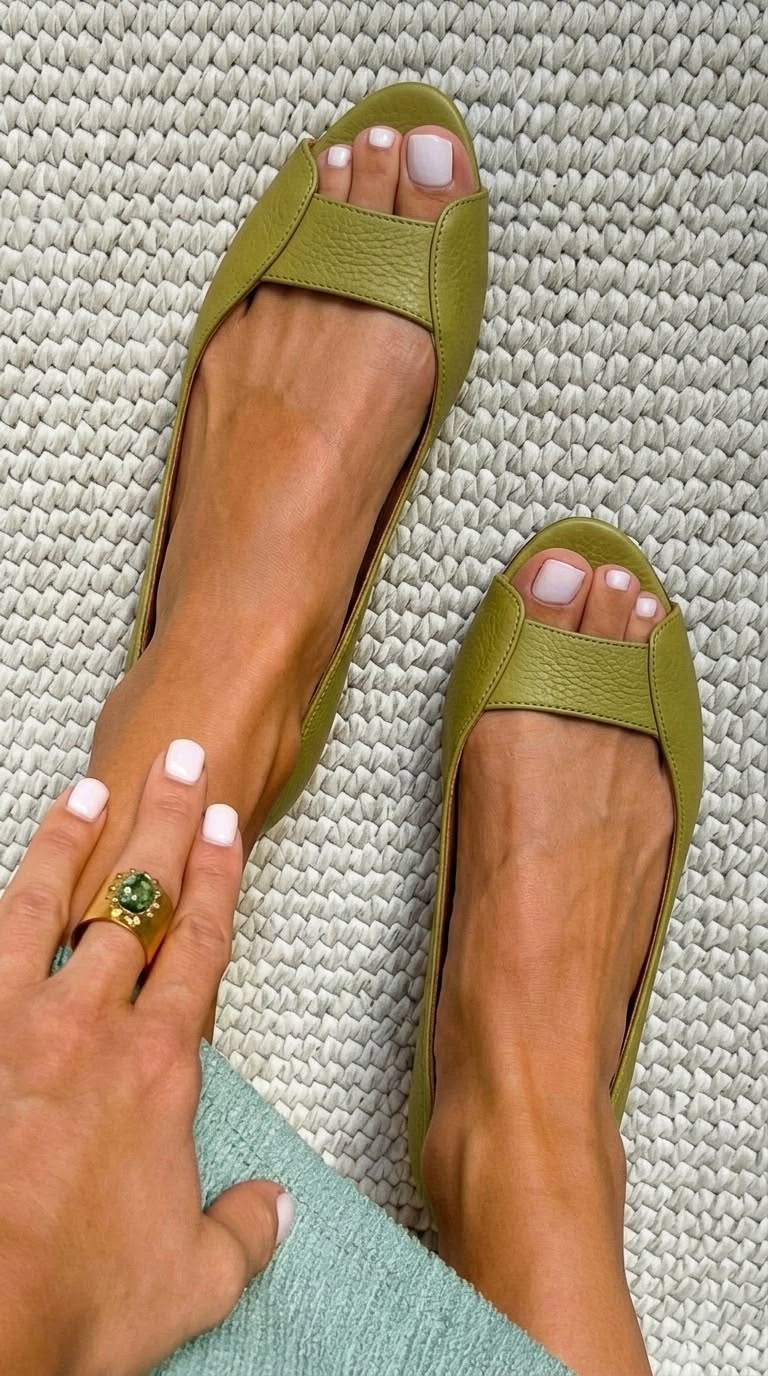 MARGOT | Metallic Open Toe Flats