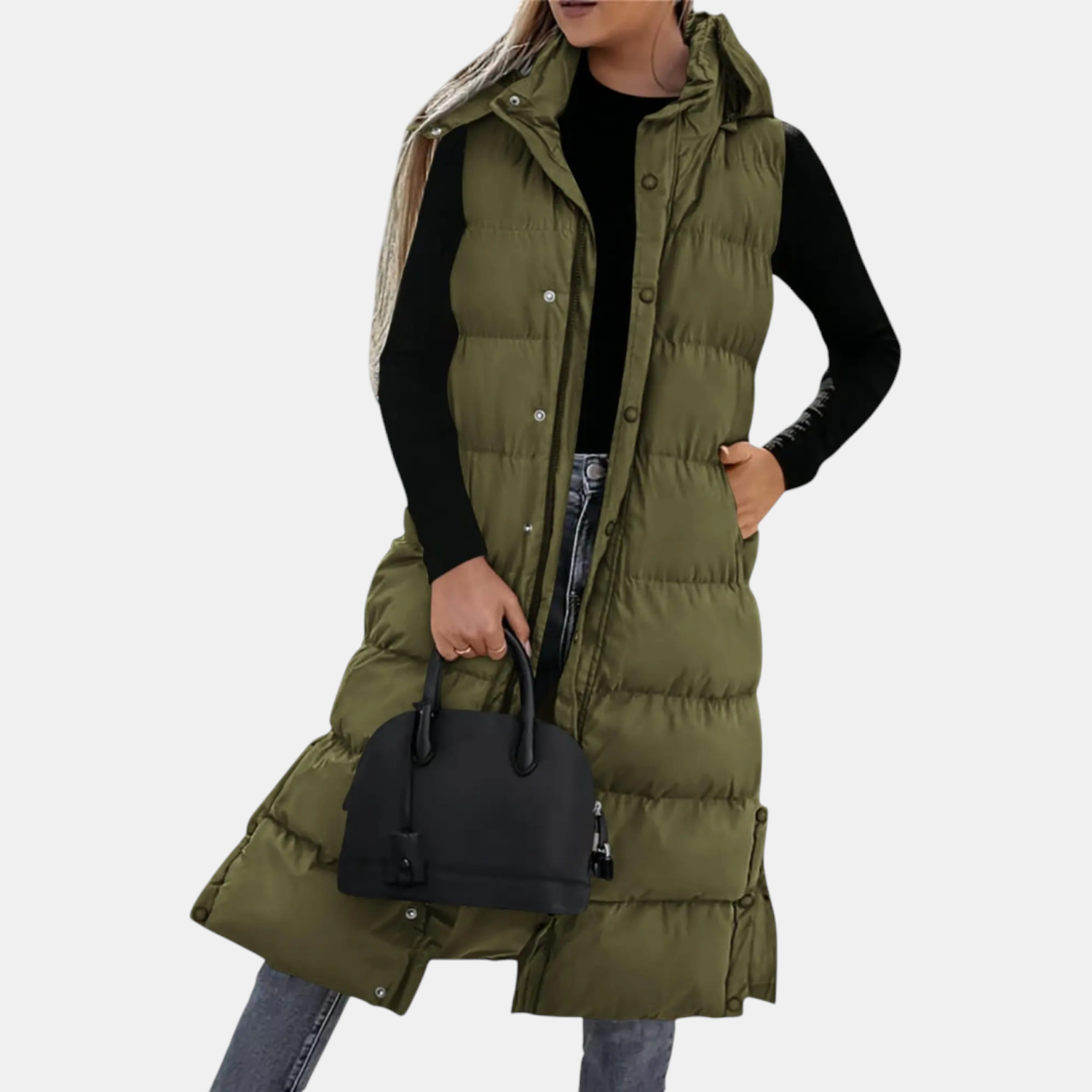 The Eleanor Longline Quilted Vest