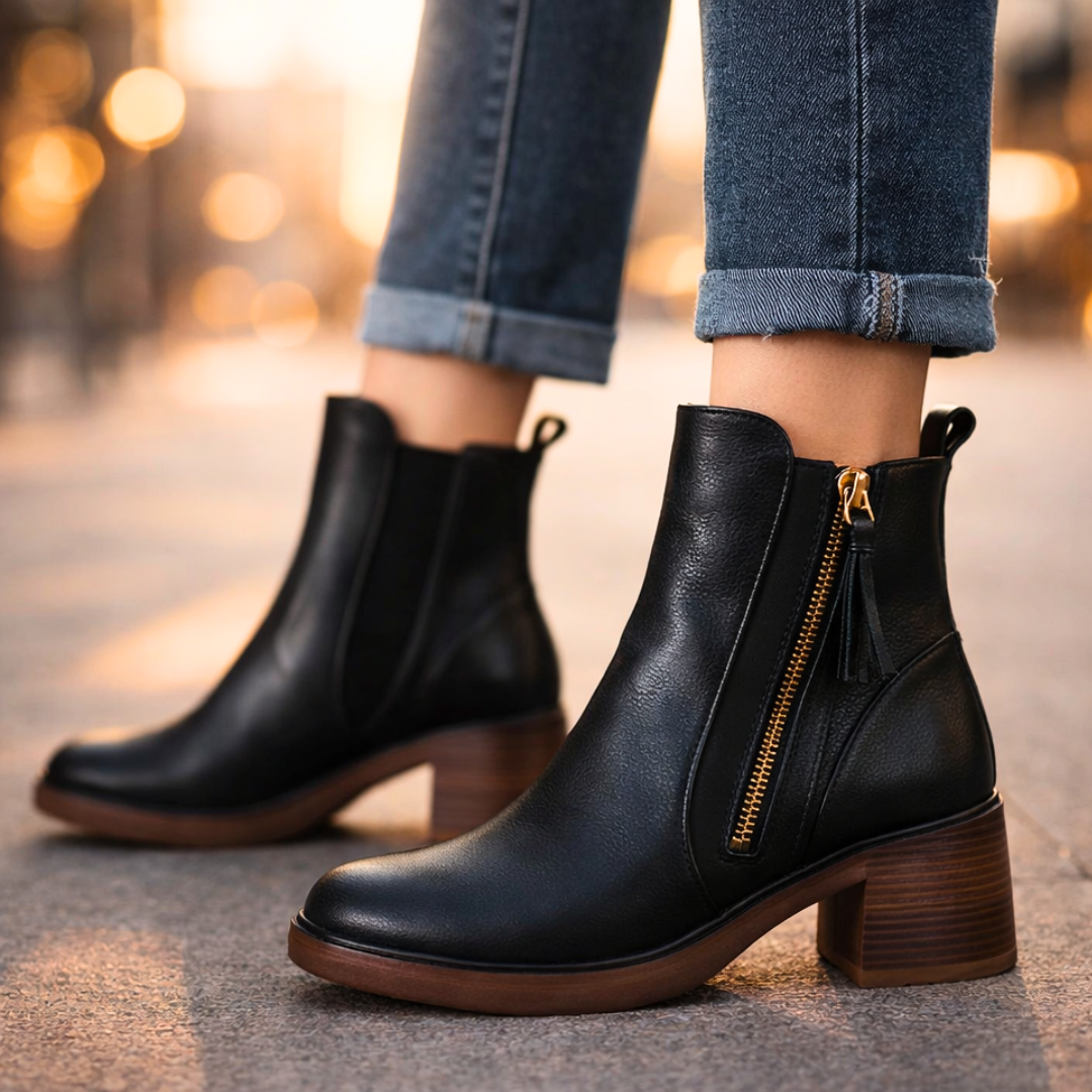 Nola Leather Ankle Boots
