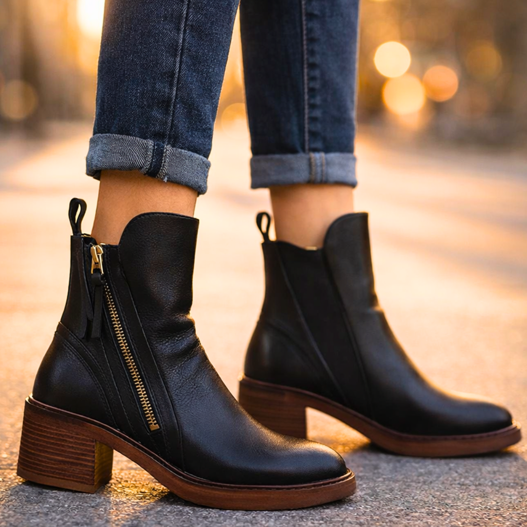 Nola Leather Ankle Boots
