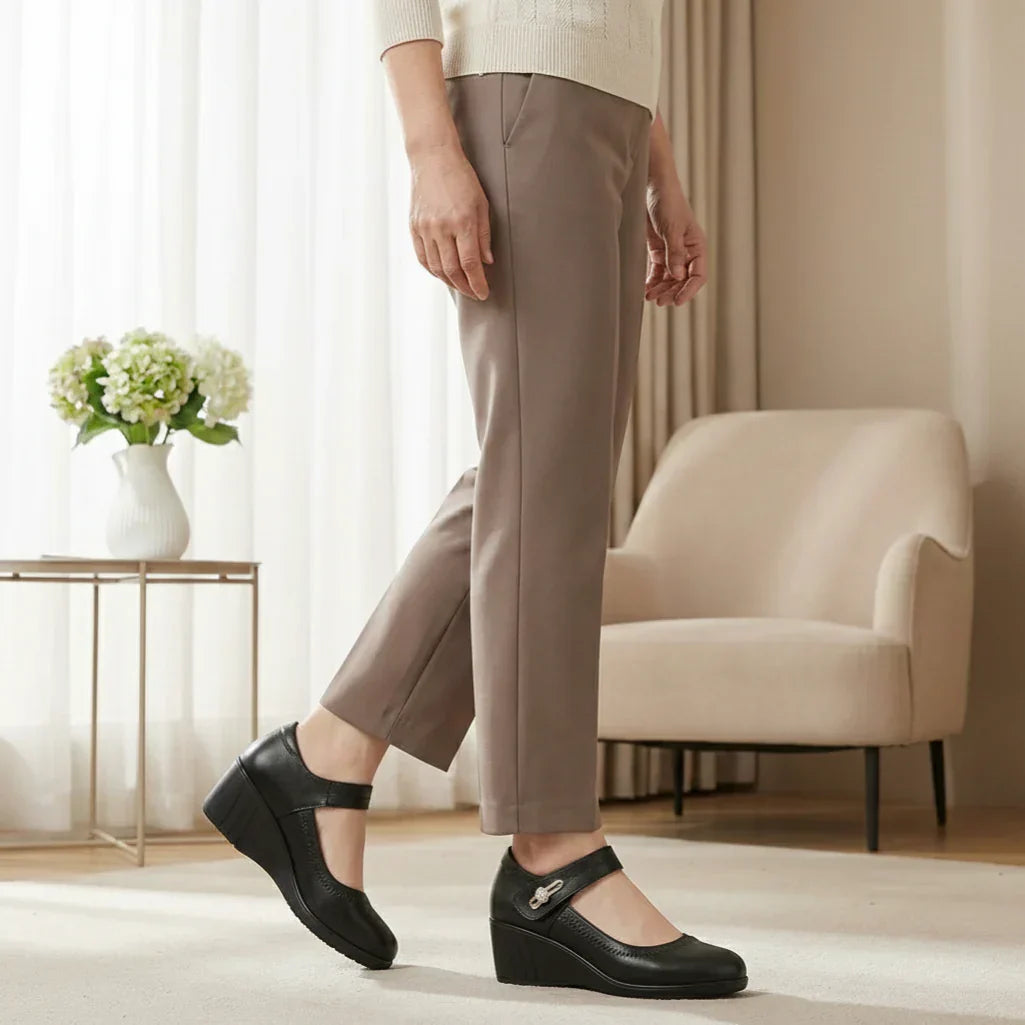 Camila Comfort Leather Support Shoes