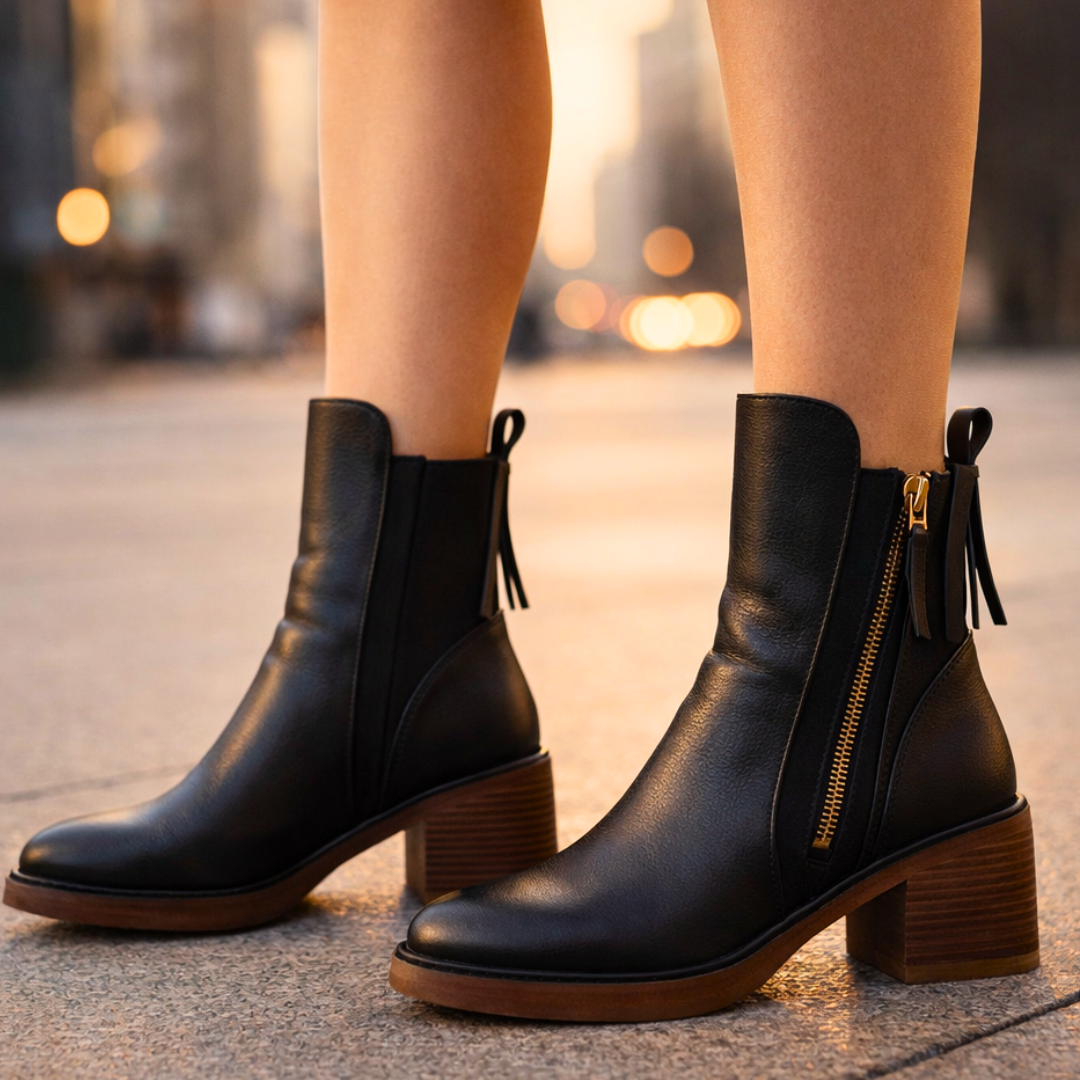 Nola Leather Ankle Boots
