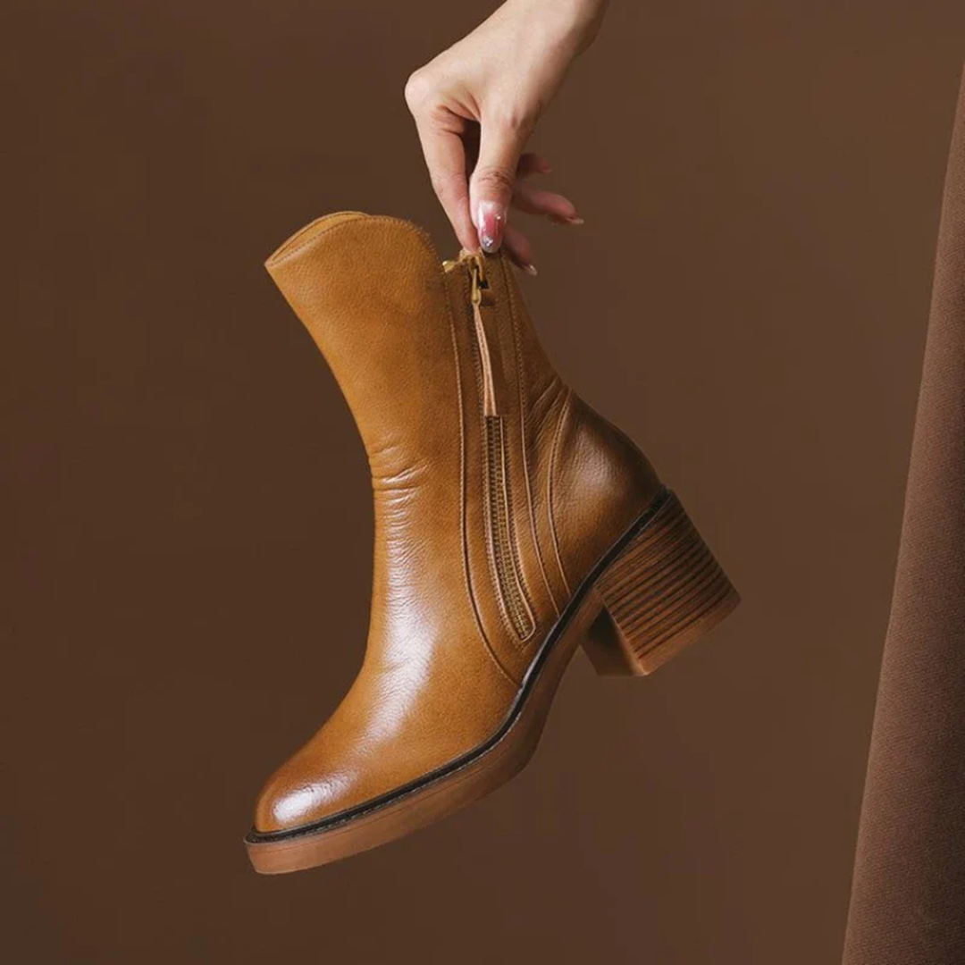 Nola Leather Ankle Boots