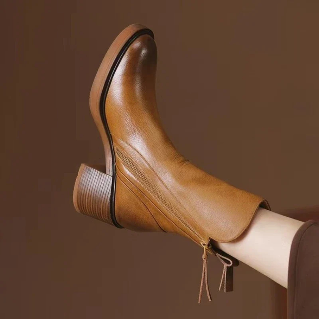 Nola Leather Ankle Boots