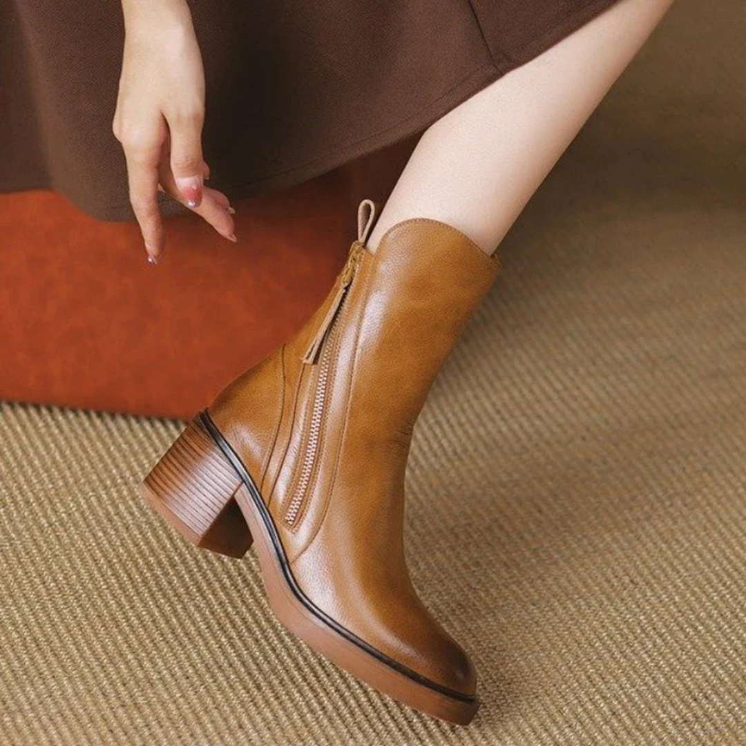 Nola Leather Ankle Boots