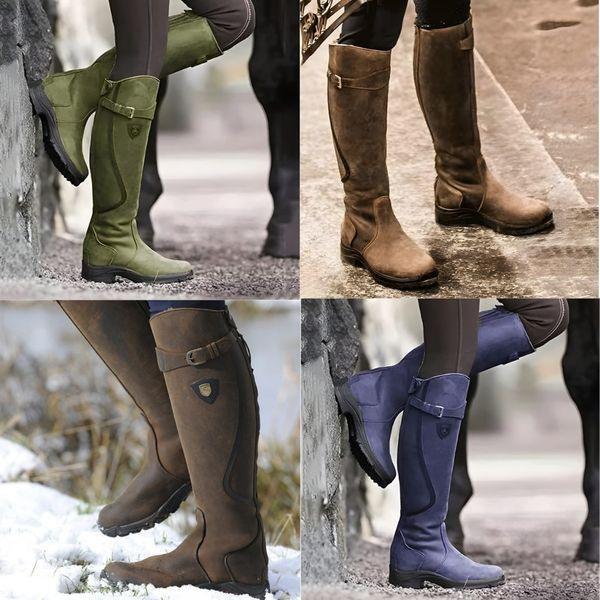 Evelyn | Waterproof Leather Riding Boots