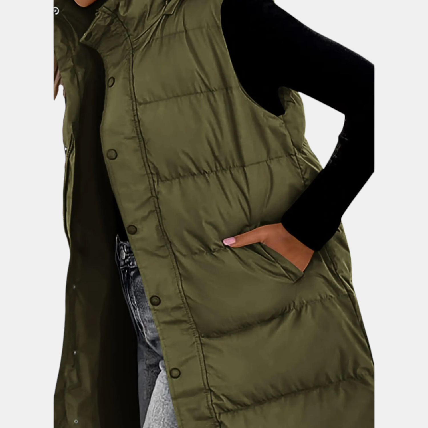 The Eleanor Longline Quilted Vest