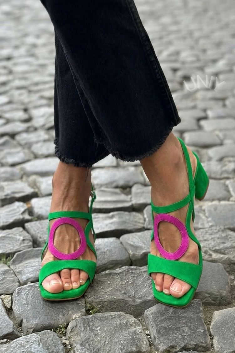 POPPY | Square Toe Cut-Out Sandals