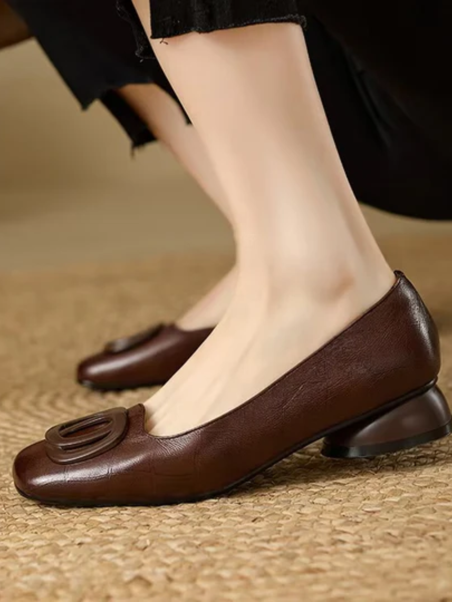 Opium Leather Flats