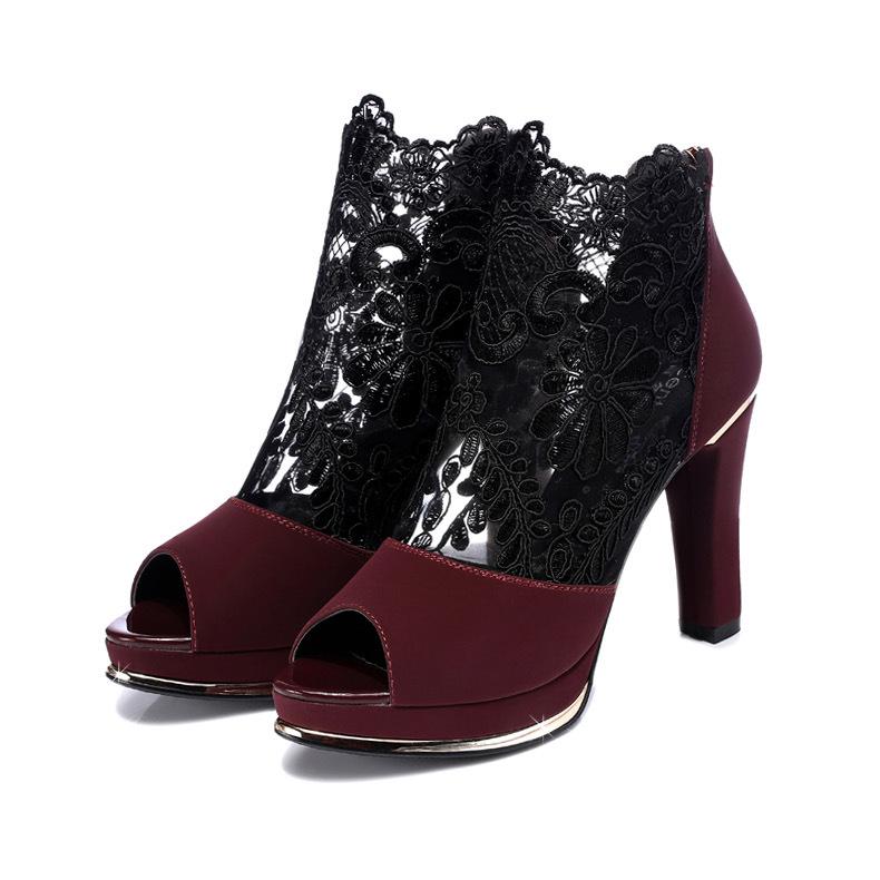 Seraphine Elegant Lace Peep-Toe Heels