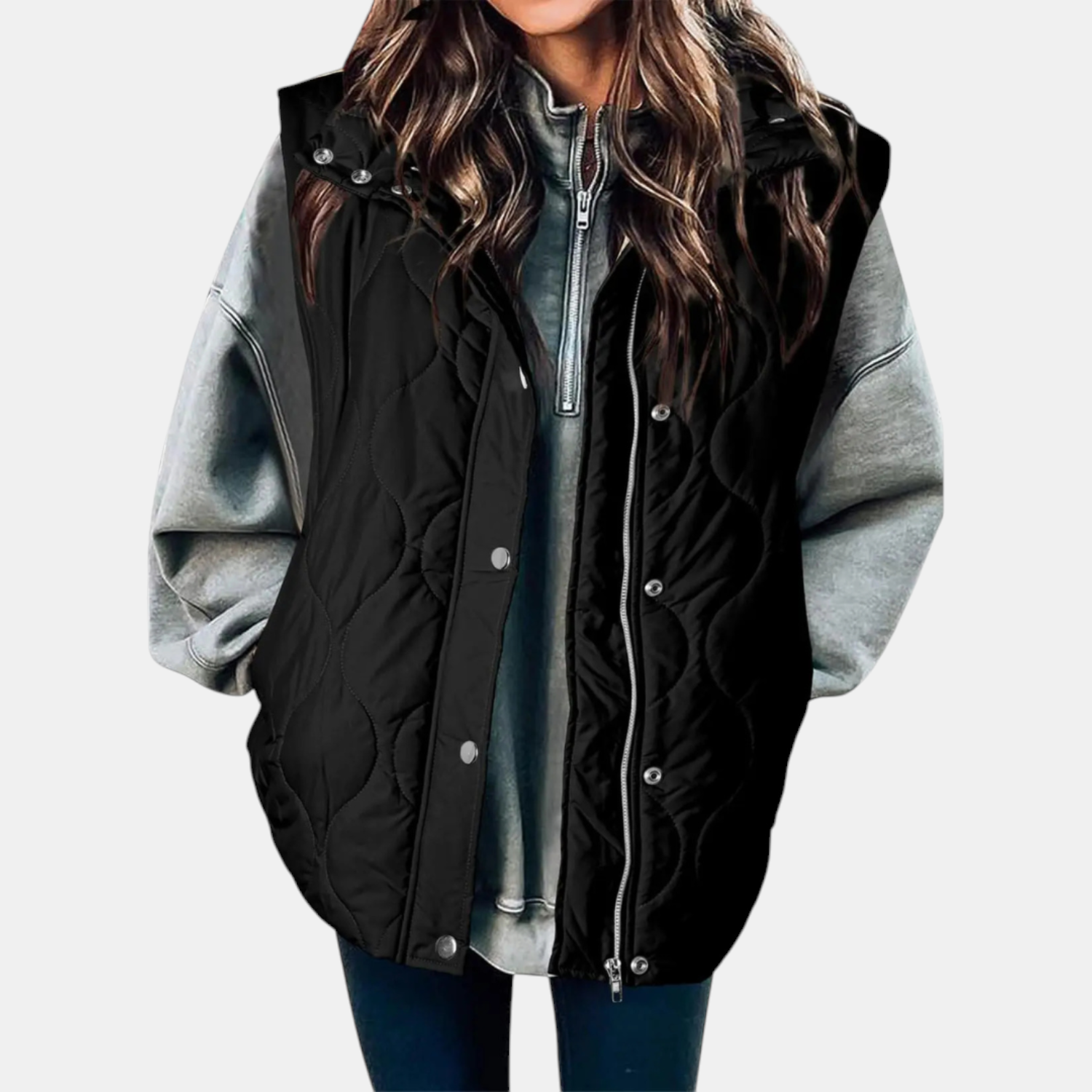 The Marlowe Quilted Hooded Vest
