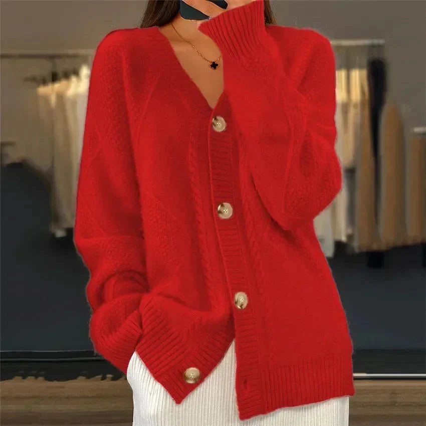 The Eliza Diamond-Knit Cardigan