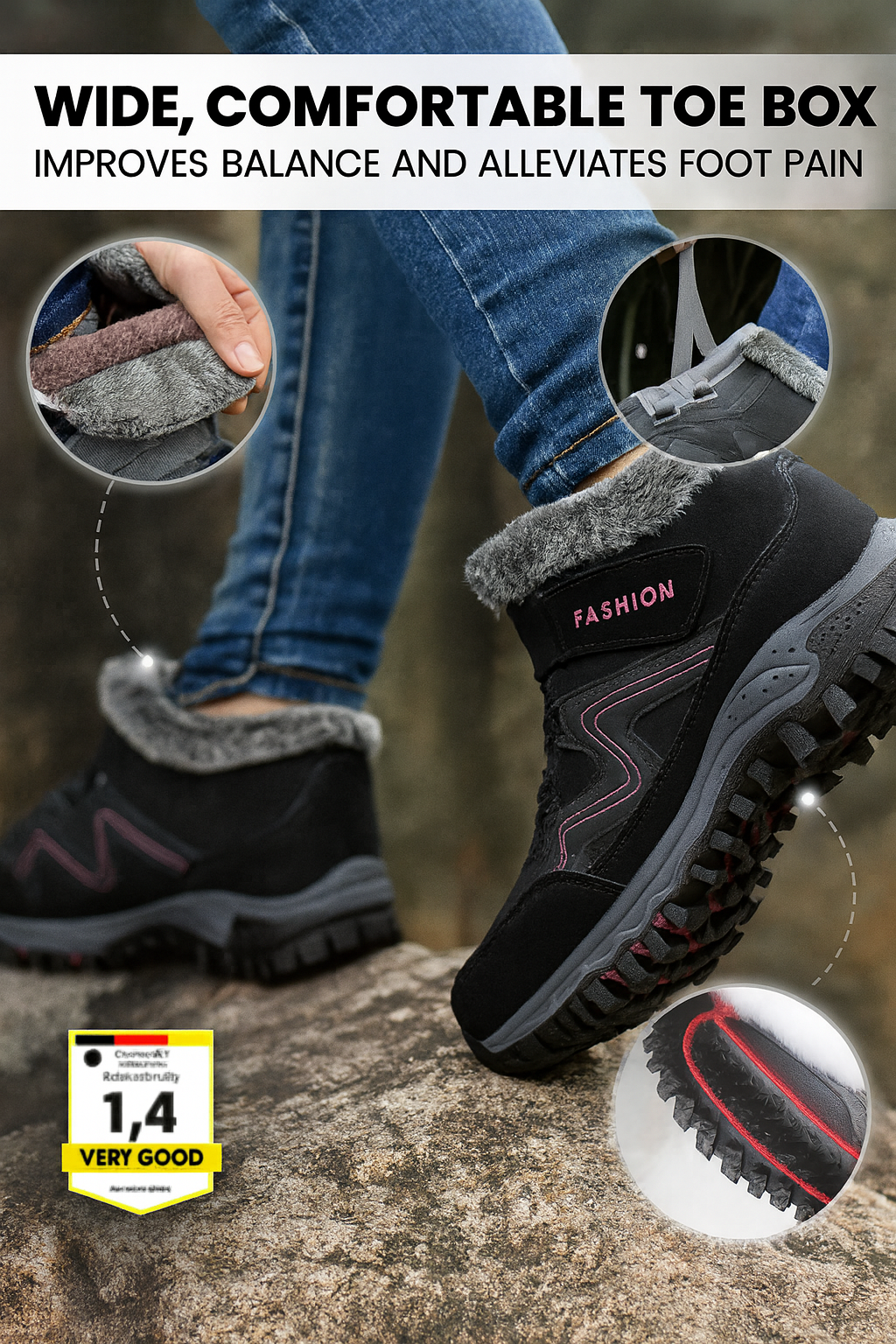 OrthoFit UltraWarm – Anti-Slip Waterproof Winter Boots