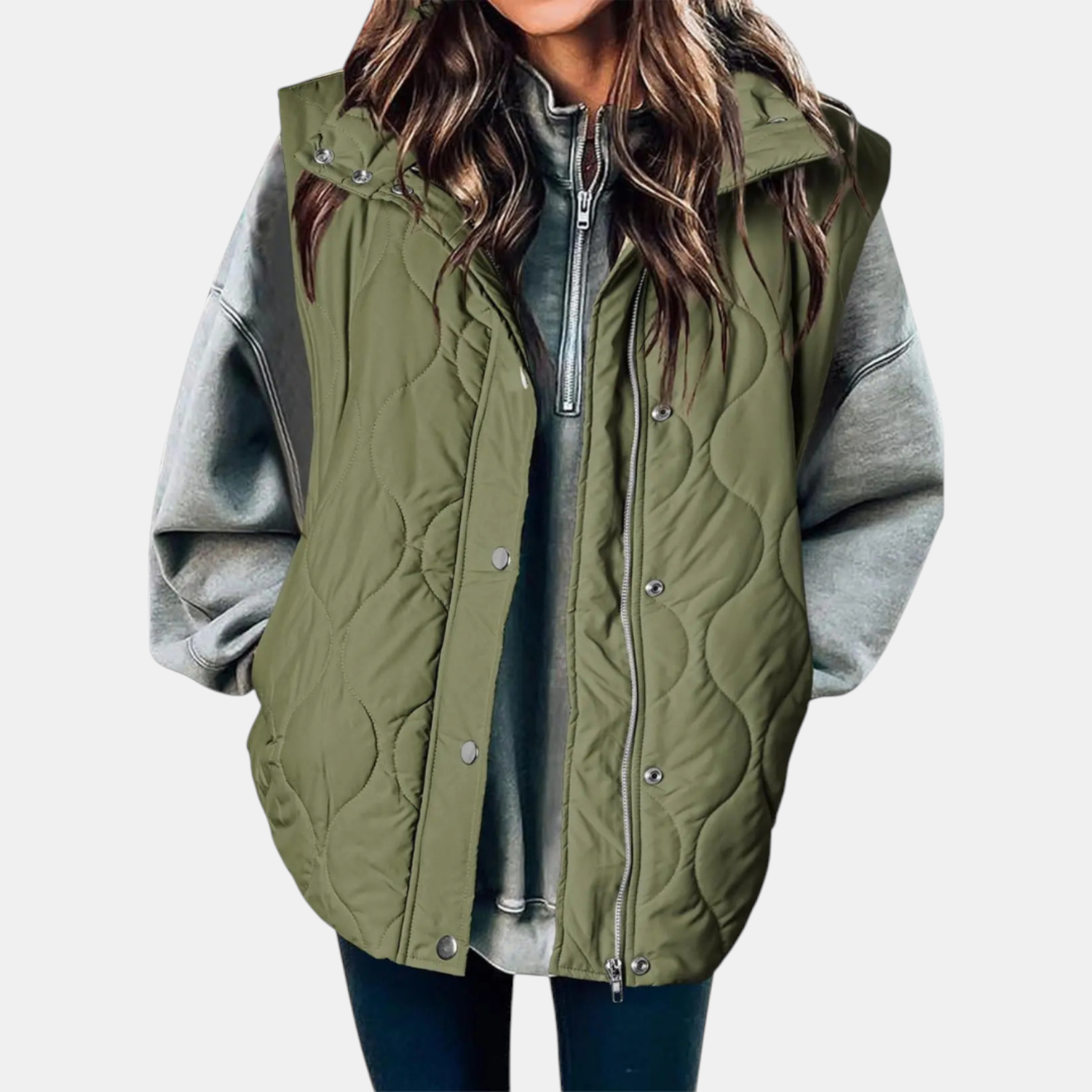 The Marlowe Quilted Hooded Vest