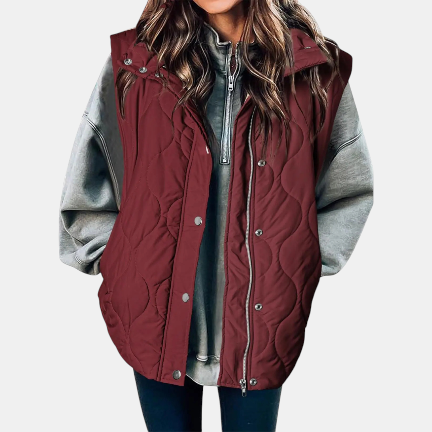 The Marlowe Quilted Hooded Vest