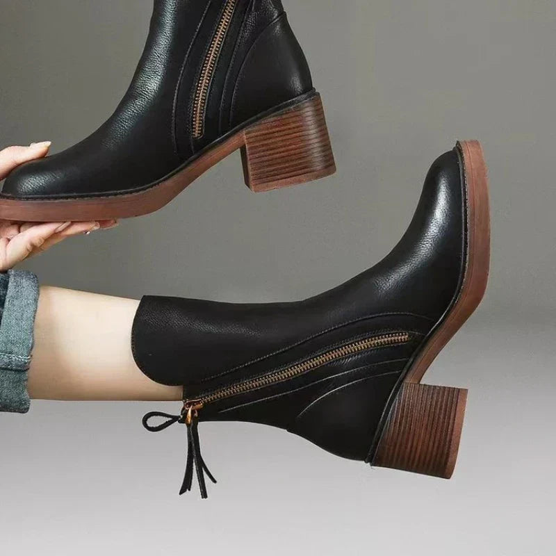 Nola Leather Ankle Boots