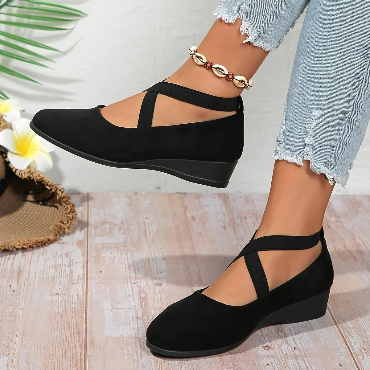Delphine™ | Comfort Wedge Ballet Flats