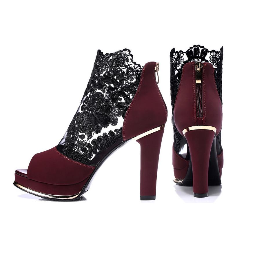 Seraphine Elegant Lace Peep-Toe Heels