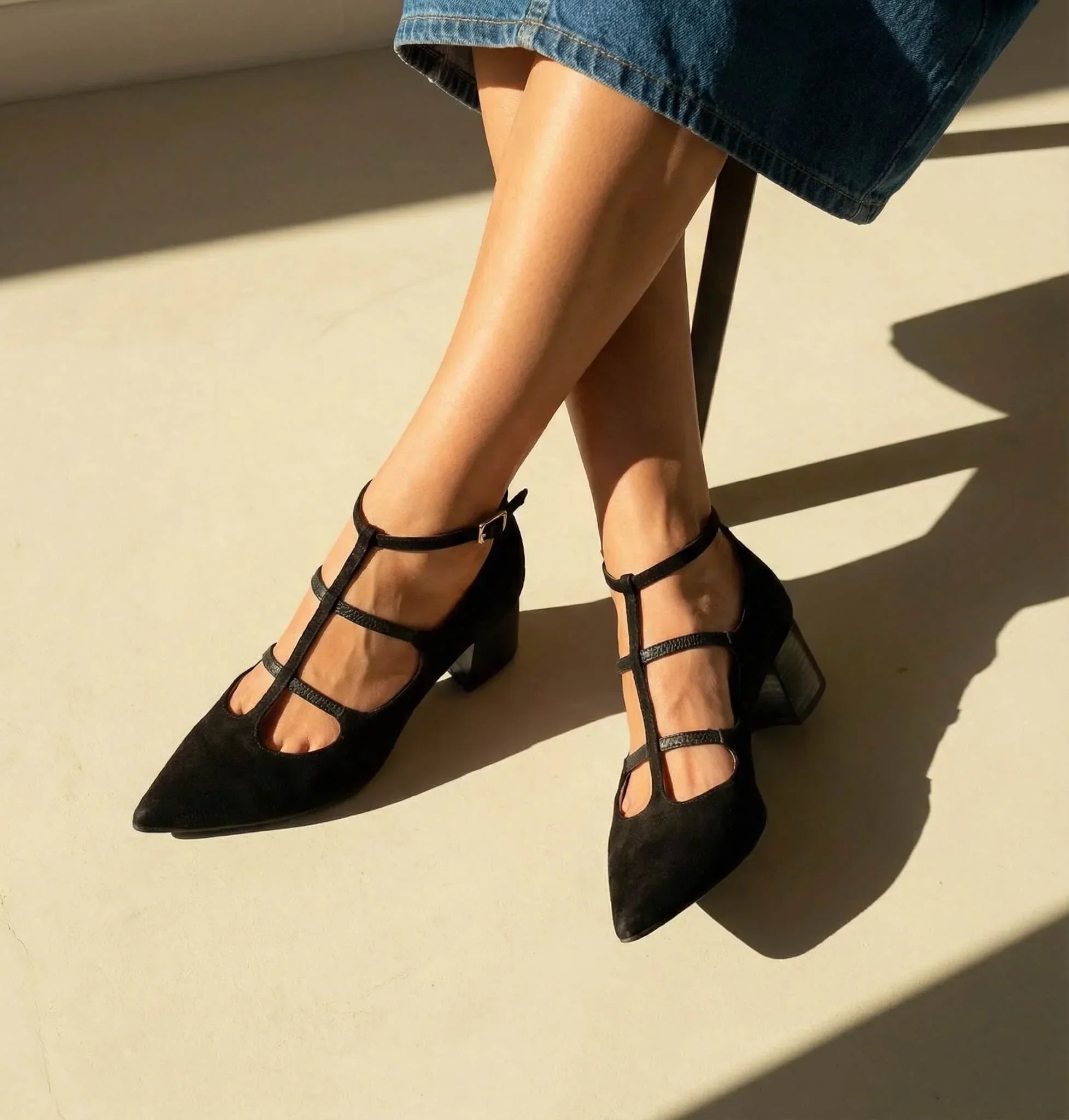 Ariana | Strappy Pointed Flats