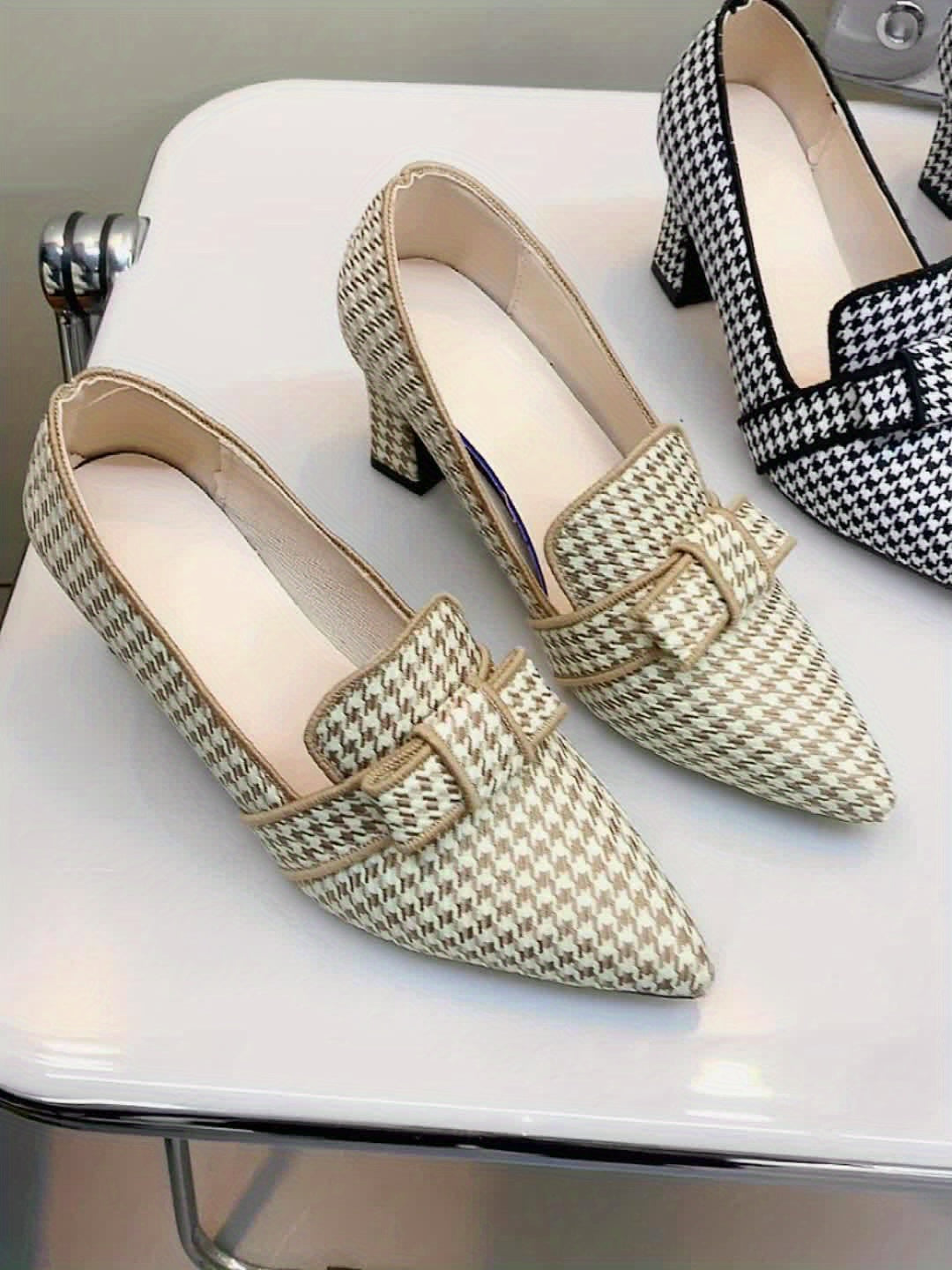 Emara | Classic Houndstooth Heels
