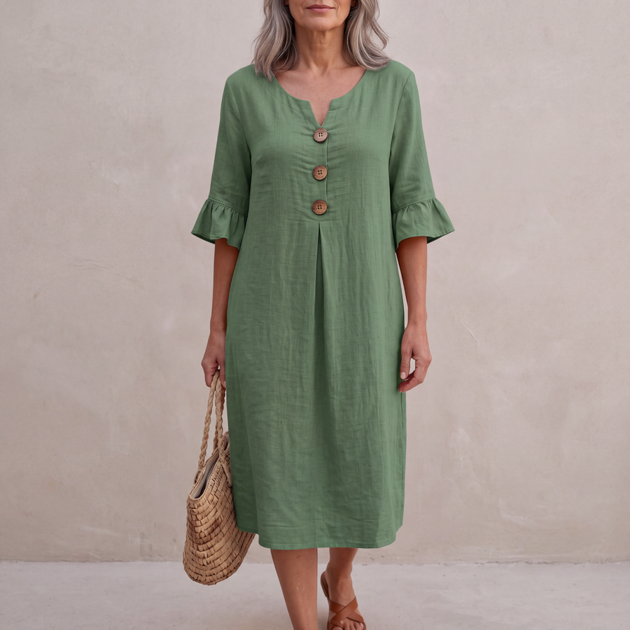 Adele | Relaxed Button-Front Dress