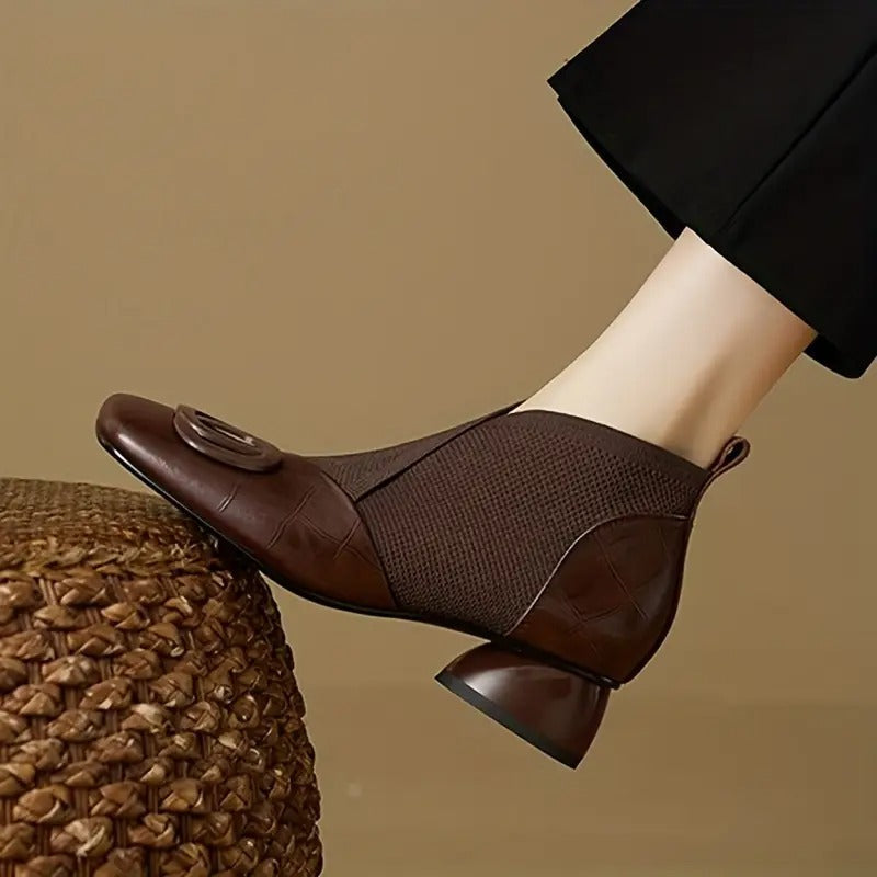 Mylaa Square Toe Low Heel