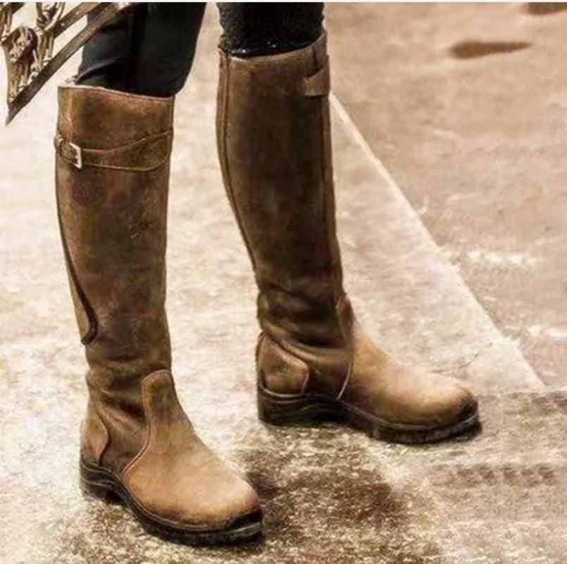 Evelyn | Waterproof Leather Riding Boots