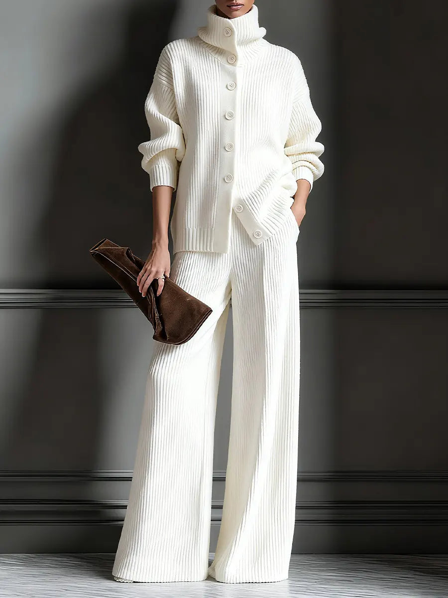 Clara | Relaxed Cardigan & Wide-Leg Pants Set