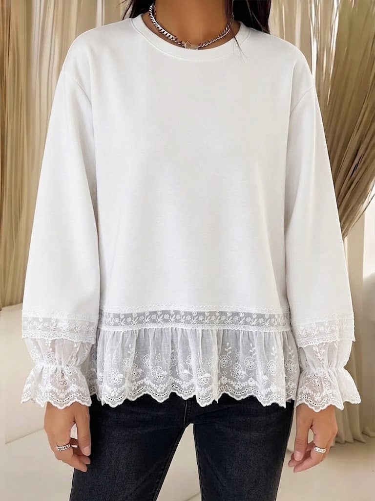 Rosalie | Lace-Trim Comfort Pullover