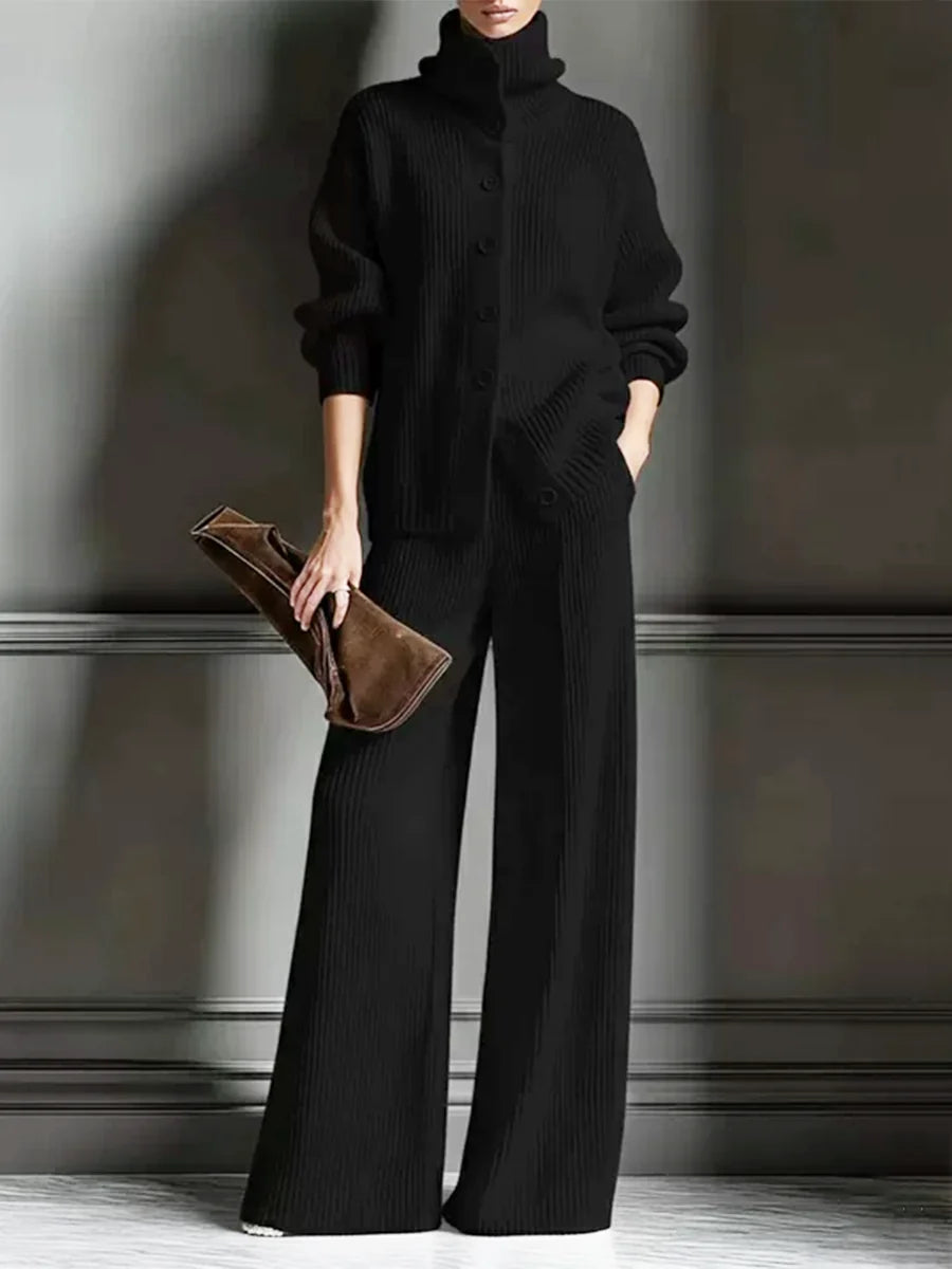 Clara | Relaxed Cardigan & Wide-Leg Pants Set