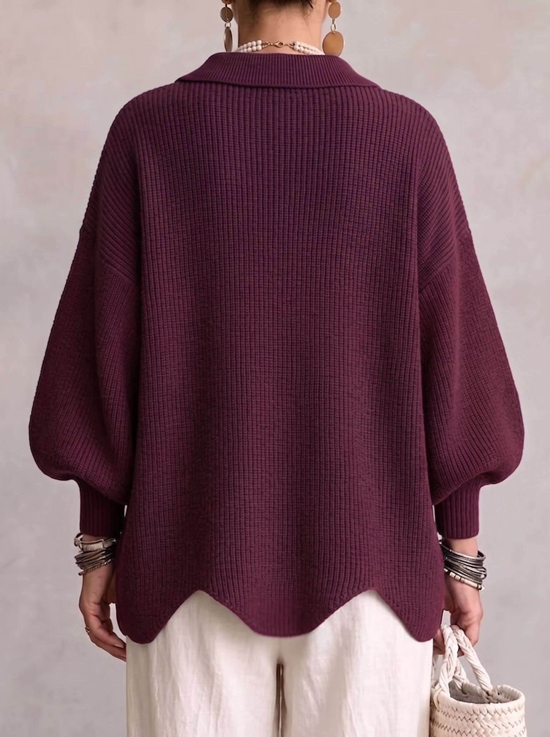 The Beatrice Gold-Button Knit Cardigan