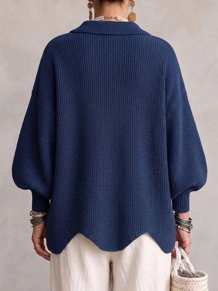The Beatrice Gold-Button Knit Cardigan