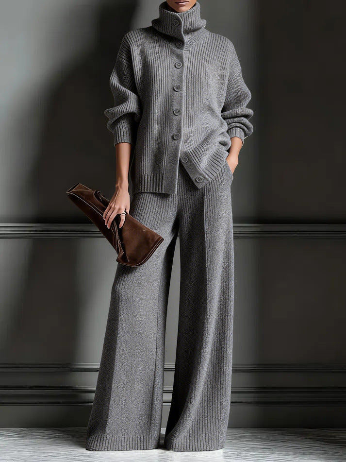 Clara | Relaxed Cardigan & Wide-Leg Pants Set
