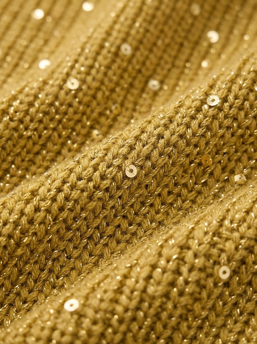 The Beatrice Gold-Button Knit Cardigan