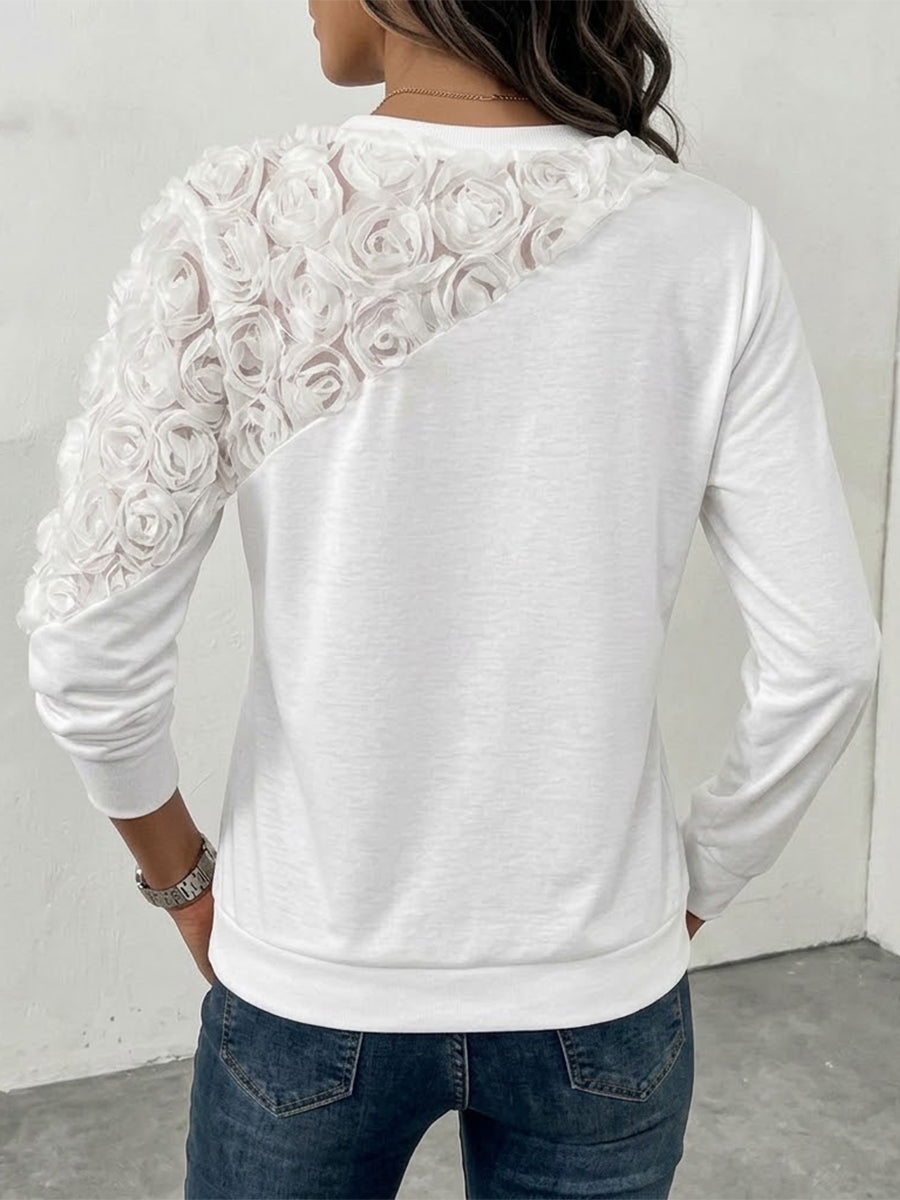 The Rosalie Floral Appliqué Sweater