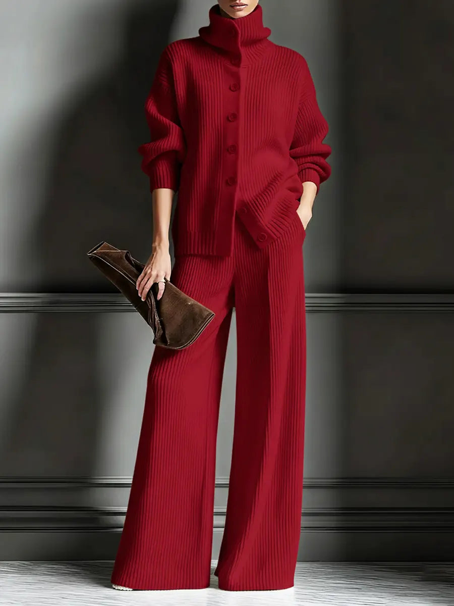 Clara | Relaxed Cardigan & Wide-Leg Pants Set