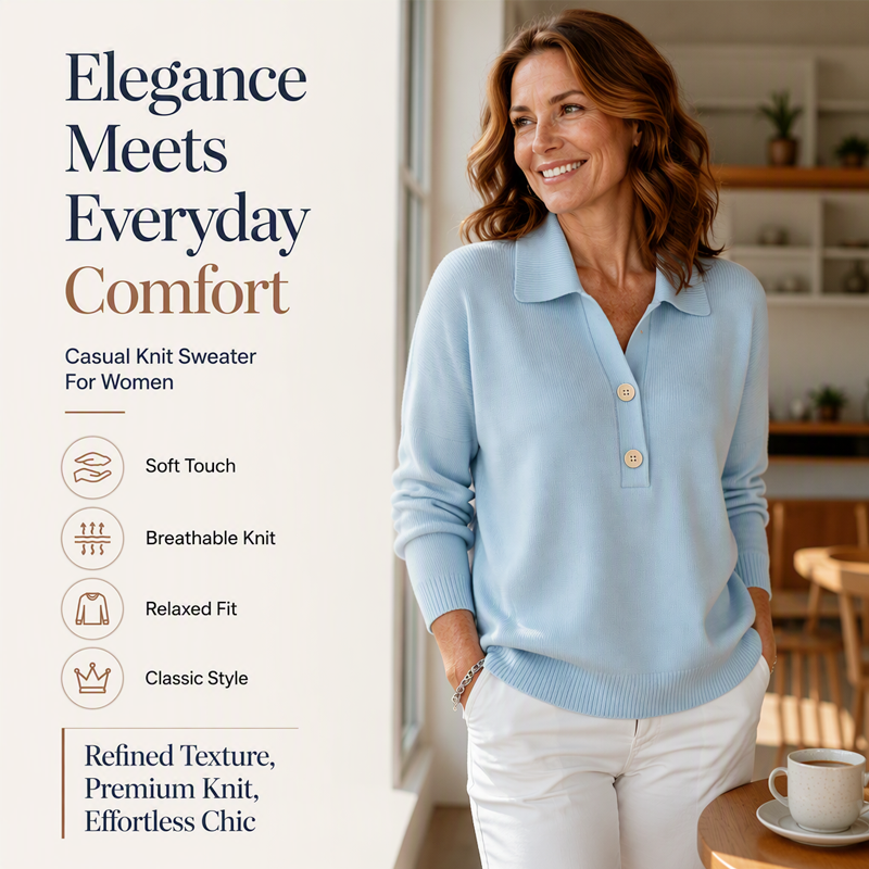The Audrey Soft-Knit Collared Sweater