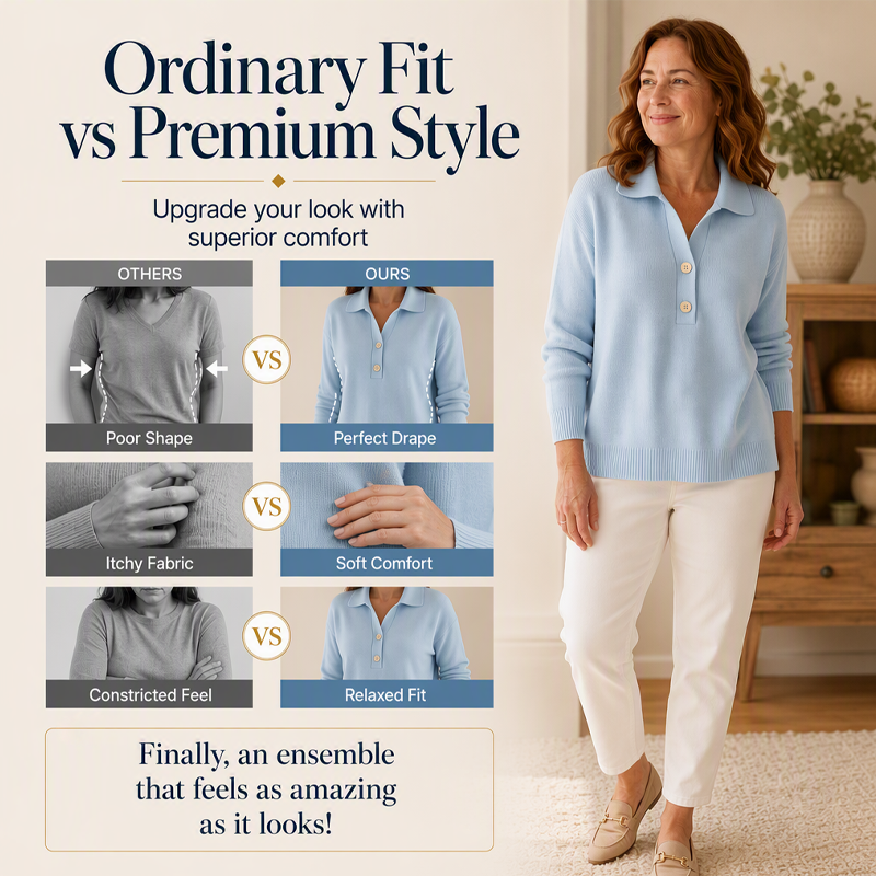 The Audrey Soft-Knit Collared Sweater