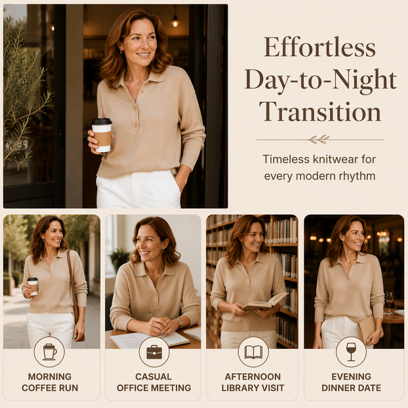 The Audrey Soft-Knit Collared Sweater