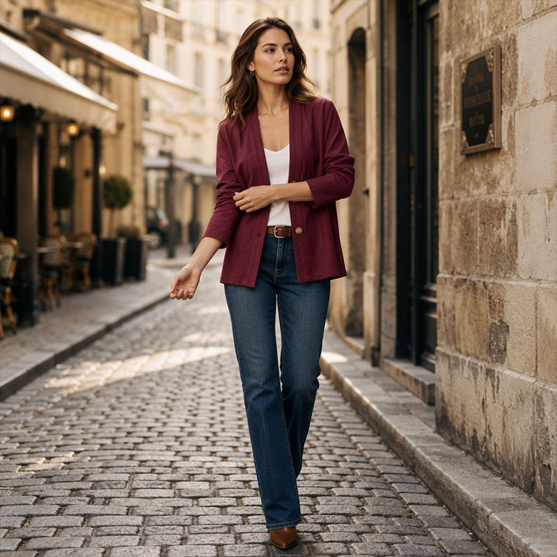 The Evelyn Breathable Cotton-Linen Cardigan